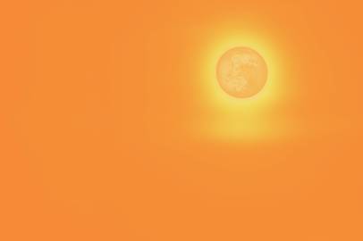 orange full moon abstract