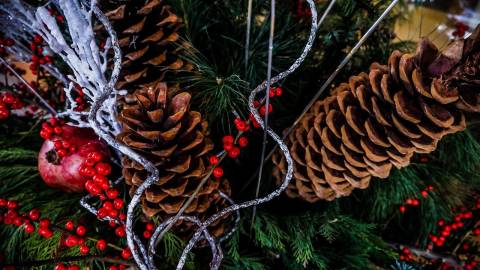 christmas decoration fir cone